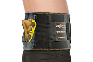 MEDiBrace PLUS Fascia Lombare con Cuscinetto Lombare 3D, Supporto per la Zona Lombare con Cintura Regolabile e Stecche di Supporto per Alleviare il Mal di Schiena