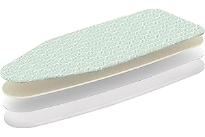 Colombo Housse de Table à Repasser Universelle | 140 x 55 cm | 4 Couches | Réfléchissant Thermique | 100% Coton Biologique | Feuille d'aluminium pour refléter la Vapeur | Améliore Le Repassage |