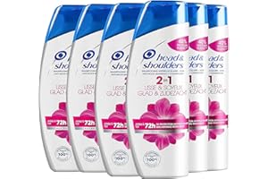 Head & Shoulders, Smooth & Silky 2 en 1 Shampoing et Après-shampoing Antipelliculaire, Formule 2en1, Lot de 6x270ml