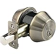 Brinks 2718-109 Double Cylinder Deadbolt Keyed on Both Sides, Antique Brass