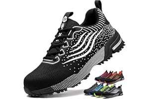 ISOOUS Chaussures de Sécurité Homme Legere Chaussures de Travail Femme Respirante Embout Acier Protection Baskets de Sécurité Confortable