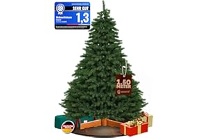 ‎CASARIA CASARIA® Premium Weihnachtsbaum künstlich L 150 cm FSC®-Zertifiziert naturgetreu dichte Spitzen Stabiler Holzständer einfacher Aufbau Tannenbaum
