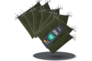 ‎LILENO HOME LILENO HOME 6er Set Stuhlkissen Grün (40x40x4,5 cm) - Sitzkissen für Gartenstuhl, Küche oder Esszimmerstuhl - Bequeme UV-beständige Indoor u. Outdoor Stuhlauflage als Stuhl Kissen