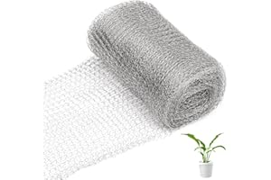 SONEER Edelstahl Drahtgeflecht,Mesh Rolle für Schnecken Maus Vögel Fledermaus Insekt Nager, Haus Garten (12.7cmx6m)