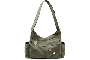 Captain Blues Canvas Messenger Bag Umhängetasche Crossbody Schulter Tote Hobo Bag für Frauen und Männer - Große Tasche mit mehreren Fächern