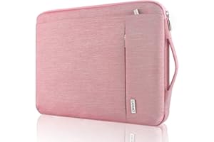 LANDICI 360°Protective Laptop Sleeve Case 13 13.3 14 Inch for Women, Waterproof Computer Bag Cover with Handle for 2020-2024 MacBook Air 13 M2/M3, MacBook Pro 13/14, Chromebook 14, Pink