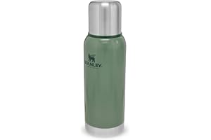 Stanley Adventure Stainless Steel Vacuum Bottle 739 ml / 25OZ Hammertone Green – Edelstahl-Thermoskanne | BPA-frei |Hält heiß oder kalt | Deckel fungiert als Trinkbecher