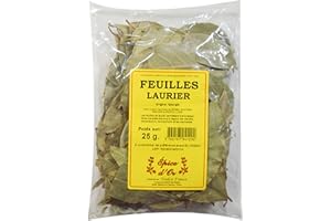 Feuille de Laurier 25g - Epice d'Or, Premium et 100% Naturelles - Arôme Authentique et Qualité Supérieure - Parfaites pour Soupe, Ragoût, Sauce et Plus