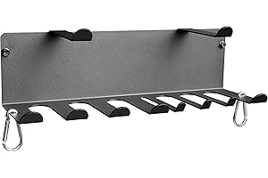 Lovind Widerstandsbänder-Rack, Wandhalterung, Heim-Gym-Ausrüstung, Aufbewahrungsregal für Widerstandsbänder, Springseile, Yogamatte, Schaumstoffrolle, Ketten, 41,9 cm, schwarz