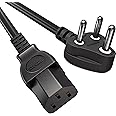 FEDUS 16A 250v Heavy Duty Copper Power Cord, 1.8 Meter 16 Amp Indian Power Plug to IEC 13 Socket, 3 Pin Power Plug Cord for Computer Heavy Duty Machine, PC, Desktop, SMPS, Power Supply, Kettle Lead