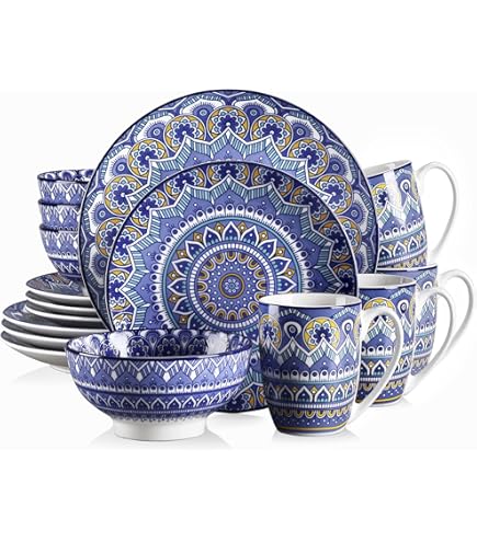 CreaTable, 23587, Mandala Gold Series - Black, 8-Piece