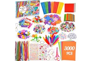 Gralal Girls Craft Kits for Kids Ages 3-10, Ultimate DIY Toy Kit with 3000+ Accessories (Stickers, Beads, Gems), Creative DIY Gift for Girls
