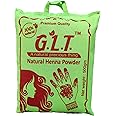 G.L.T. Henna leaves (Mehandi) Powder For hair and Hina art with Fabric Filter Rajasthani 100% Natural (400gm)