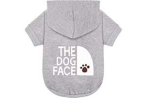 Paiaite Grauer Hunde-Kapuzenpullover Chihuahua, Halte deinen Hund mit dem stilvoll bedruckten Sweatshirt warm, Haustierkleidung und Pullover in einem, perfekt für Winter, kühle Sommernächte, Größe XS