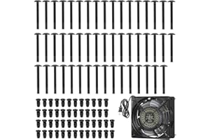 gvivej Viti per Ventola, 100 Pezzi, Set per Computer Portatile, 2 Tipi Lunghe e Corte, Colore Nero
