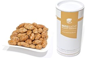 ‎NUSSSUCHT DEUTSCH SÜßWAREN Gebrannte Mandeln, Kirmes- mit Vanille Geschmack 500 Gr. Packung -ohne Zusatzstoffe