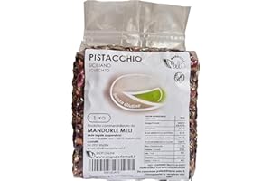 MANDORLE MELI Pistacchio Siciliano Sgusciato - Frutta Secca Fonte di Vitamine e Fibre - Senza Glutine (1kg)