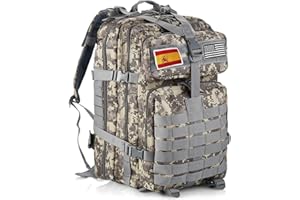 GUJOIN Mochila Tática 50 L Sistema Molle De Grande Capacidade Para Uso Militar Mochila De Emergência De 3 Dias Para Caça, Caminhadas, Acampamentos E Atividade Ao Ar Livre