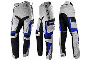 WinNet Pantalone Tecnico da Moto in Cordura con Protezioni Omologate 2° Livello (il più alto)