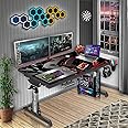 Xtreme PRO Direct Theme Image Printed Computer Table for Gaming, Work & Study Desk. Large for PC, Dual Monitors, iMac, and Laptops. Carbon Steel & Engineered Wood. Black Stand 4x2 FEET (XPB4_CT-189)