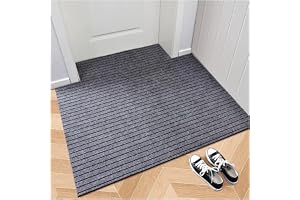 Dörrmatta Inomhus, Smutsfångare Och Absorberande Entrématta, Halkfri Gummibaksida, 6mm Låg Profil, Klippbar Golvmatta För Framdörr, Hall & Husdjur(120 x 135 cm)