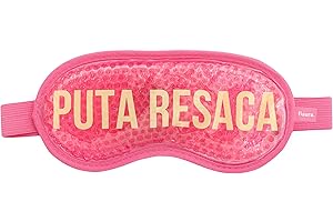 FISURA – Antifaz gel frio “P*ta Resaca”. Antifaz frío para ojos rosa. Máscara de gel para ojos hinchados y antiojeras. Máscara de ojos refrescante con mensaje. 18,5 cm x 9 cm