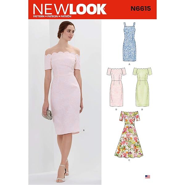 Patron De Couture New Look Robe Portefeuille - Modèle Tricot Femme - Taille 22x15cm