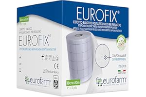 EUROFARM Eurofix (m 10 x cm 10) Non-Woven Fabric Dressing Retention Roll, Highly Breathable,Ideally for Fixation of Any Type of Medication, catheters and cannulas, Made in Italy