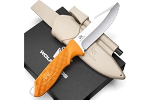 Wolfgangs W-KIDS - Schnitzmesser für Kinder mit Süßem Führerschein - Outdoor Messer Set mit Scheide und Feuerstahl für das Erste Große Abenteuer