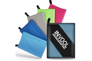 Invool Microfiber Towel, 5 Colours (Blue) with Carry Bag - Quick Dry Towel for Travel, Camping, Fitness, Beach, Vacation, Fast Drying and Absorbent