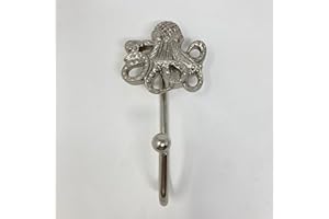 Knobs By Blossom Silver Sea-life Marine Nautical Hooks (1. Octopus)