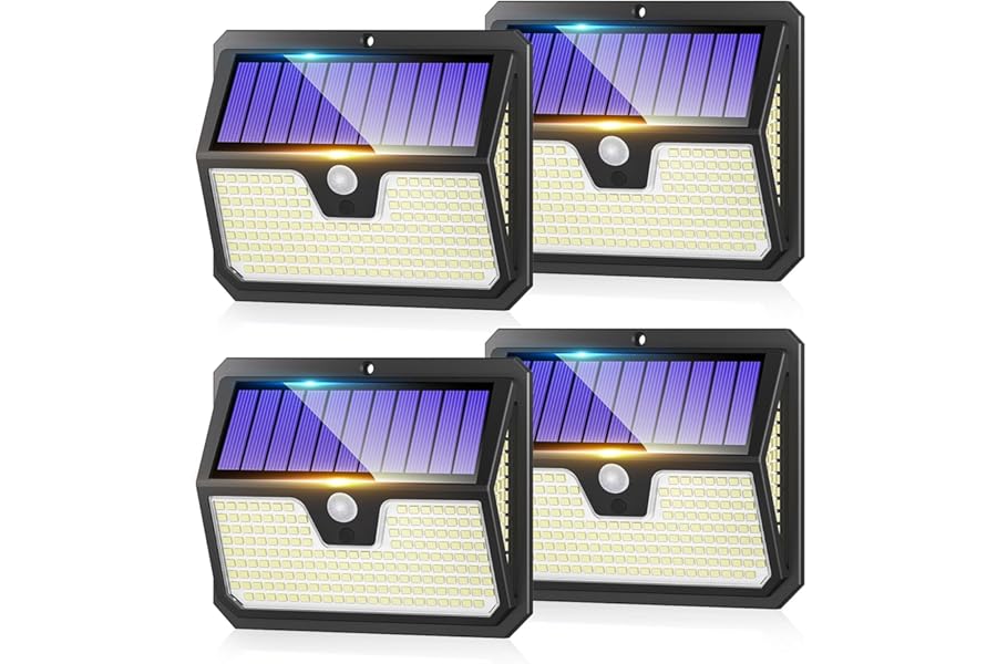 Seklin Outdoor Solar Lights, 238 LED Solar Security Lights and 3 Modes Motion Sensor 270° Wide Angle Solar Powered Lights IP65 Waterproof Solar Wall Light for Front Door Yard Garage Garden
