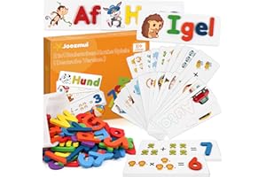 Joozmui Spielzeug ab 3 4 5 6 7 8 Jahre Mädchen, Buchstaben Lernen Lernspiele - Kinderspielzeug - Montessori Spielzeug ab 3-8 Jahre Junge Einschulung Geschenk, Kognitive Fähigkeiten, Edukativ
