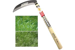 豊稔企販 Falce manuale in acciaio bianco Giapponese Yasugi Falciatura Taglio dell'erba Diserbo Attrezzo da giardino Falcetto Made in Japan