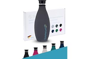 SodaNature® | Premium Schutzhülle für SodaStream Crystal Glasflaschen | 24H+ Kühleffekt & Bruchschutz durch hochwertiges Neopren-Material | Praktisches Zubehör in edler Geschenkbox (Anthrazit)