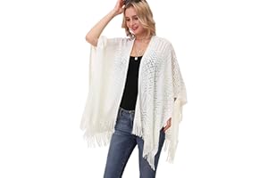 soul young Chale Femmes Tricot Gilet Poncho, Cape Grande Soiree Taille Cardigan Kimono Wrap Pashmina