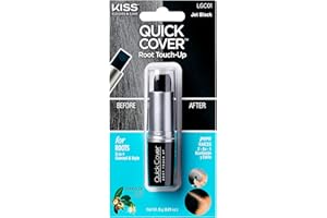 RED by Kiss Quick Cover Root Touch Up Stick de type bâton de retouche résistant à l'eau pour correcteur temporaire gris pinceau pour cheveux et barbe (noir de jais)