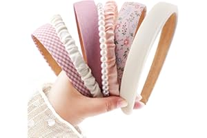 DRESHOW Bandeaux Tendance pour Femmes Différents Modèles Bandeaux Antidérapants Serre-tête en Perles Florales Bandeau Cheveux Rembourrés Accessoires de Cheveux Vintage pour Femmes et Filles