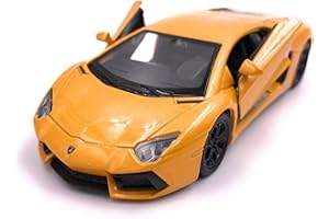 H-CUSTOMS Welly Producto de Licencia de automóvil Modelo Aventador LP 700 1: 34-1: 39 Amarillo