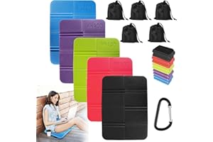 WZYTEU 5 Pcs Tapis Thermique Camping, XPE Tapis de Camping Pliable pour Extérieur Randonnée Voyage Jardin Camping Pique-niques Plage Stade (5 Couleur)