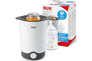 NUK Thermo Express Baby Bottle Warmer | Gently Warms Liquids & Soft Foods in 90 Seconds | Auto Switch Off | Lift-Out Basket for Easy Removal | UK 3 Pin Plug