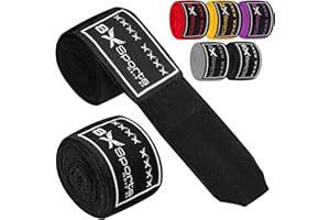 8XSPORTS MOVE ON 8Xsports Boxing Hand Wraps Inner Gloves for Boxing Wraps set - 4.5m Elasticated Thumb Loop Bandages Men Women Under Mitts Boxing Wrist Wraps Protection, Muay Thai MMA Kickboxing