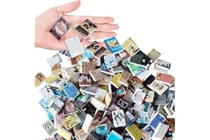 NOLACE Mini libri per casa delle bambole Confezione da 200 Libri in Miniatura per Casa Delle Bambole Accessori per Libri per la Decorazione Giocattoli per Libri in Miniatura Libri per Casa Delle Bambole
