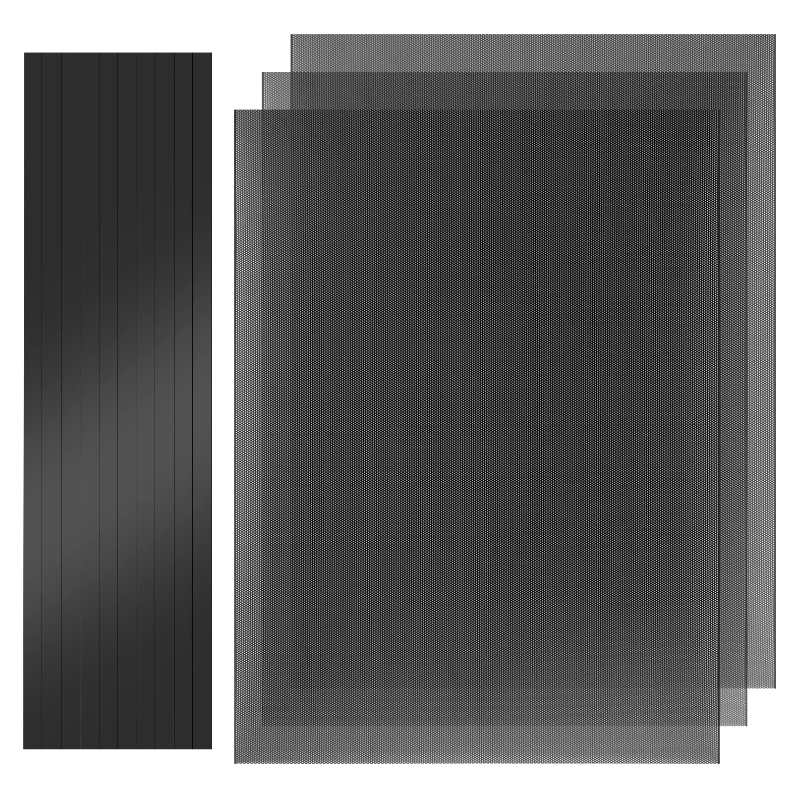 400x300mm DIY PC Case Dust Mesh Filter, 3Pack PVC Dustproof Mesh Filter Cover with Magnetic Strip for Computer PC Case