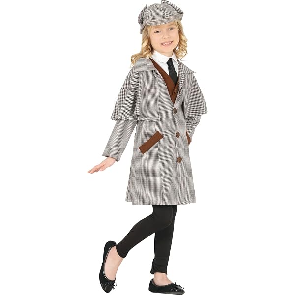 Bristol Novelty Detective Boy Extra Large Costume - Brown Coat & Hat, For Ages 9-10+ Years