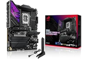 ASUS Intel ROG Strix Z890-E Gaming WiFi ATX motherboard, 18+1+2+2 power stages, DDR5 slots, PCIe 5.0 w/full support for next-gen GPUs, seven M.2 slots, WiFi 7, AI Overclocking, AI Networking II