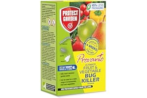 Provanto Ultimate Fruit and Vegetable Bug Killer Concentrate - Protects Edible Crops from Pests for 4 Weeks - Garden Care, Plant Protection, Indoor & Outdoor, GYO, Concentrate Makes 60L - 30ML