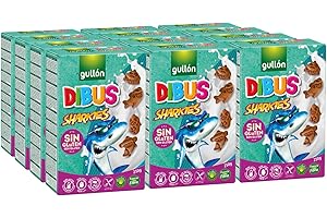 Gullón Galletas Sin Gluten Mini Dibus Sharkies 250G - [PACK 12 Uds] Total: 3kg