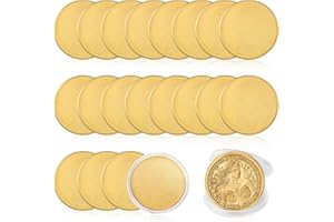 Commarker 20 sztuk półfabrykatów mosiężnych monet Challenge, 40 mm grawerowane półfabrykaty z gwintowaną krawędzią, monety, rękodzieło DIY, grawerowanie, podróże, kolekcja pamiątkowa, akcesoria,