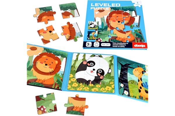 NEBURORA Puzzles magnétiques pour Enfants de 2 à 5 Ans, Jeux de Voyage, Jouets de Voyage pour Tout-Petits en Avion, 37 pièces, Jeux de Puzzle, activités en Avion, Cadeaux d'anniversaire pour Enfants